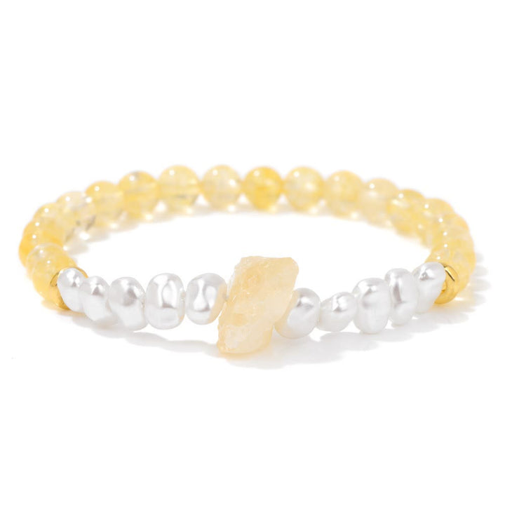 Bracelet Olivenorma en perles de cristal naturel irrégulières de 6 mm
