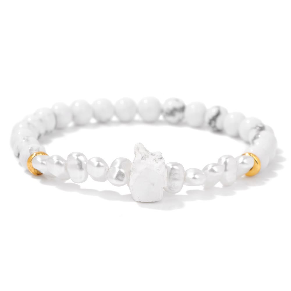 Bracelet Olivenorma en perles de cristal naturel irrégulières de 6 mm