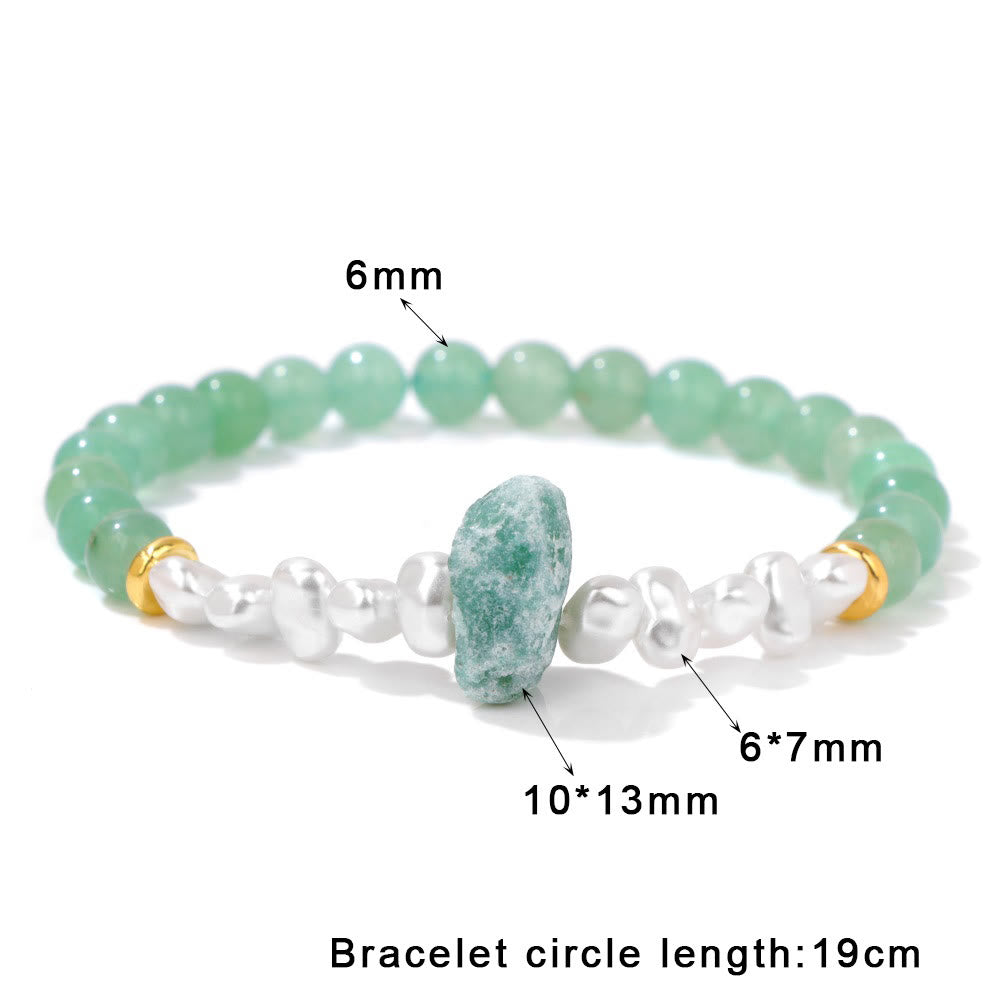 Bracelet Olivenorma en perles de cristal naturel irrégulières de 6 mm