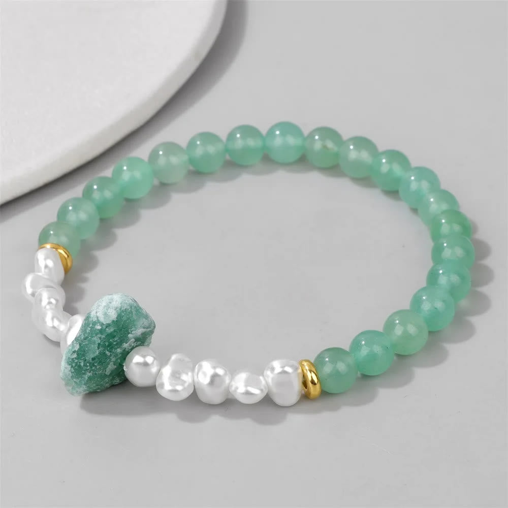 Bracelet Olivenorma en perles de cristal naturel irrégulières de 6 mm