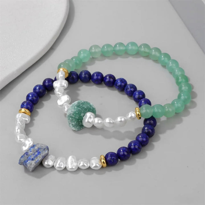 Bracelet Olivenorma en perles de cristal naturel irrégulières de 6 mm