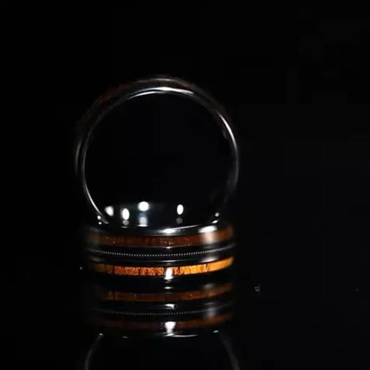 Corde de guitare Olivenorma Hawaiian Koa Gunmetal Anneau en tungstène