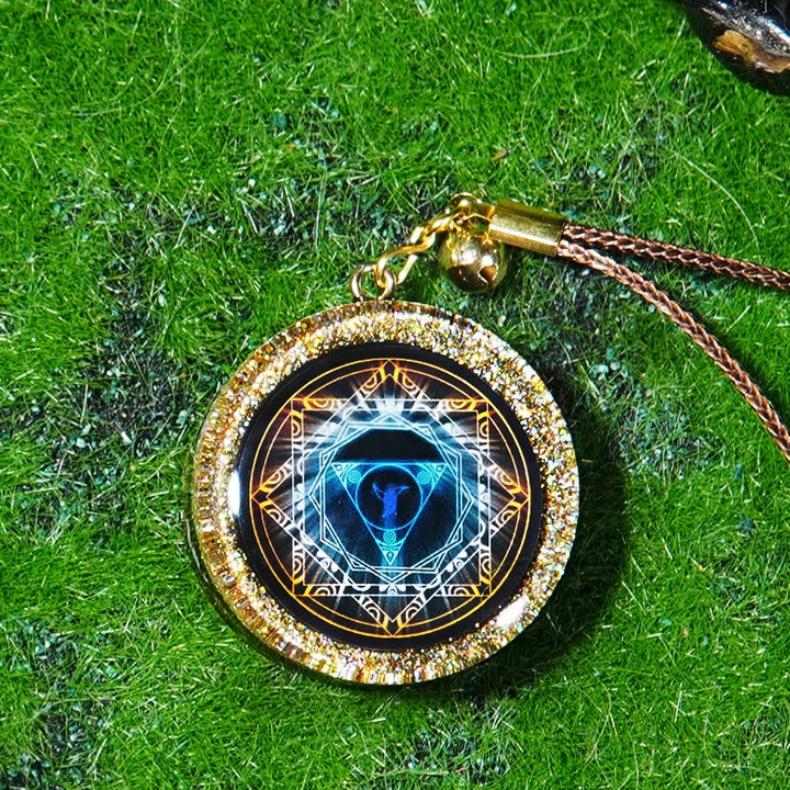 Collier Orgone Cube de Métatron Obsidienne Olivenorma 