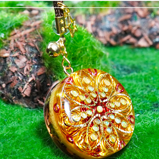 Collier Orgonite Citrine Olivenorma « Star Bright » 