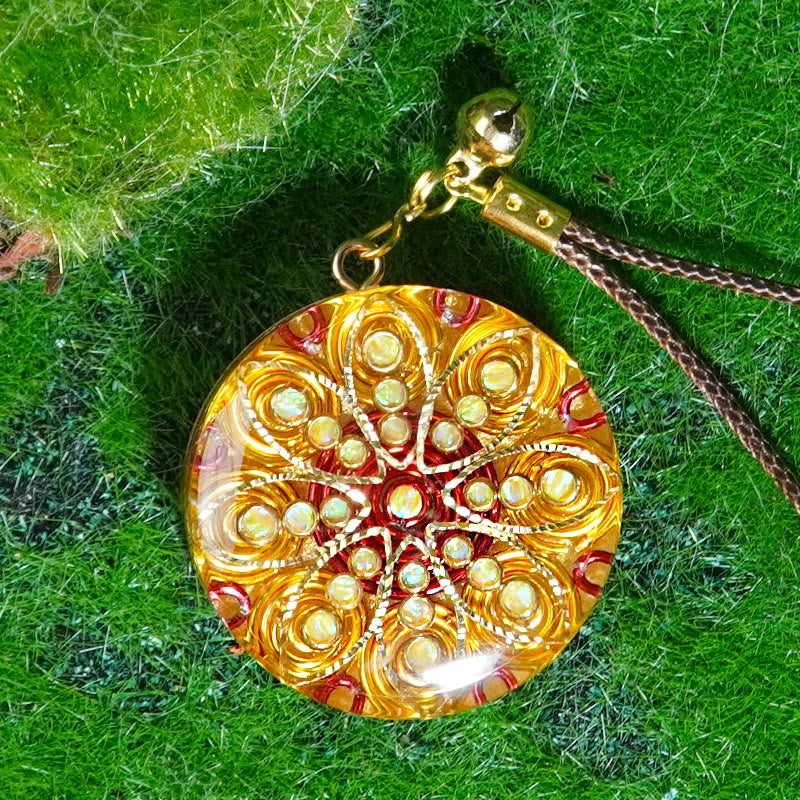 Collier Orgonite Citrine Olivenorma « Star Bright » 