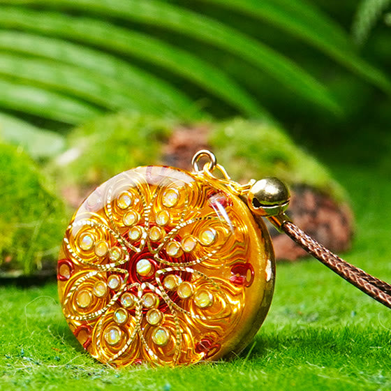Collier Orgonite Citrine Olivenorma « Star Bright » 