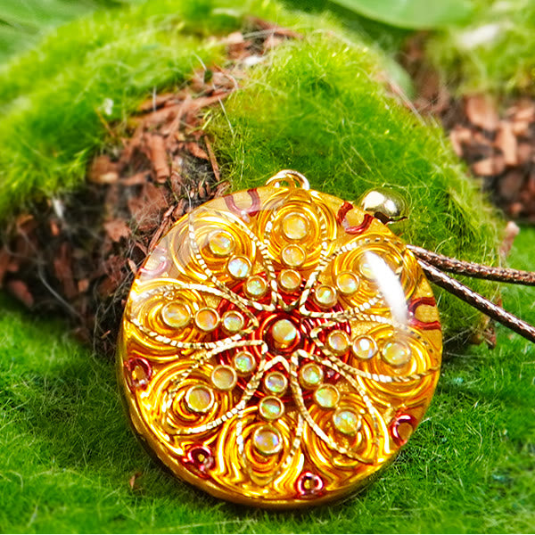 Collier Orgonite Citrine Olivenorma « Star Bright » 