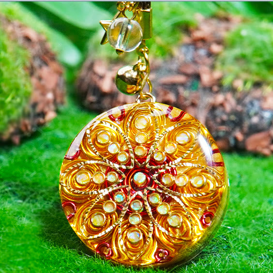 Collier Orgonite Citrine Olivenorma « Star Bright » 