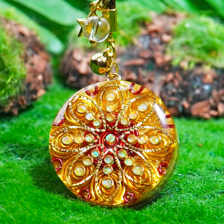 Collier Orgonite Citrine Olivenorma « Star Bright » 