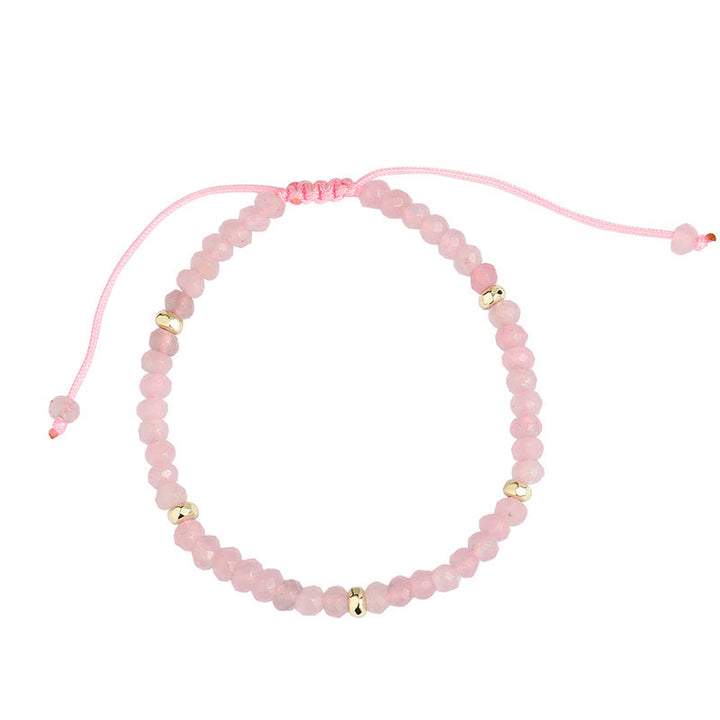 Bracelet Olivenorma en acier titane avec perles rondes de 4 mm