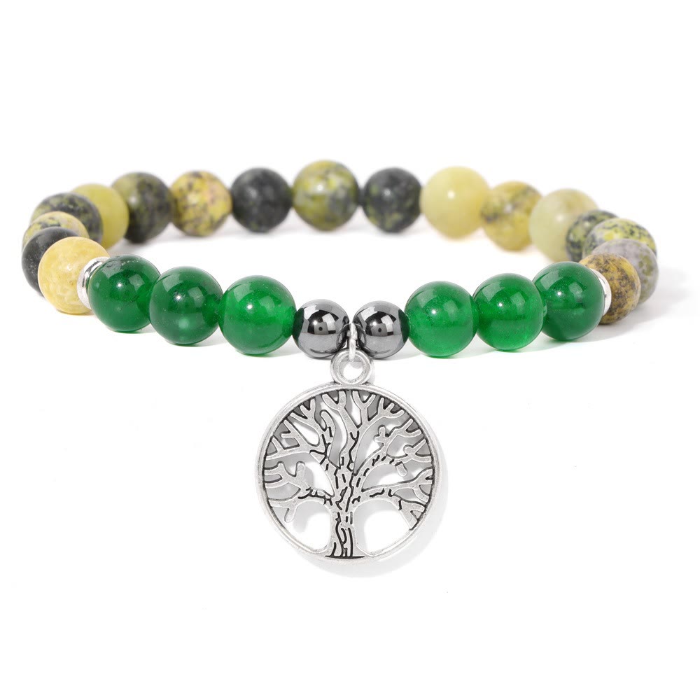 Bracelet pendentif arbre de vie en cristal naturel Olivenorma