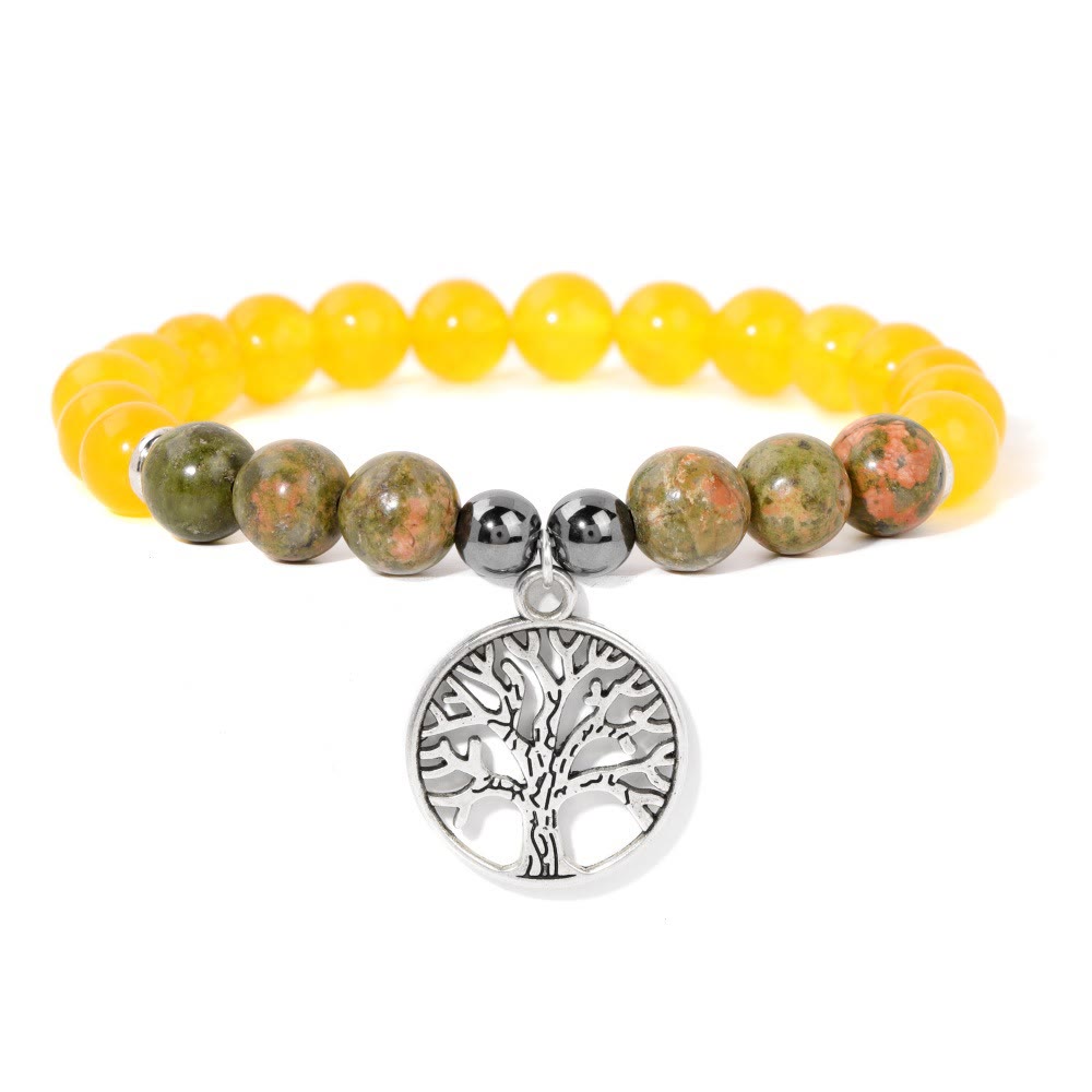 Bracelet pendentif arbre de vie en cristal naturel Olivenorma