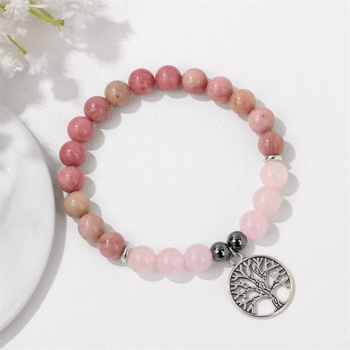Bracelet pendentif arbre de vie en cristal naturel Olivenorma