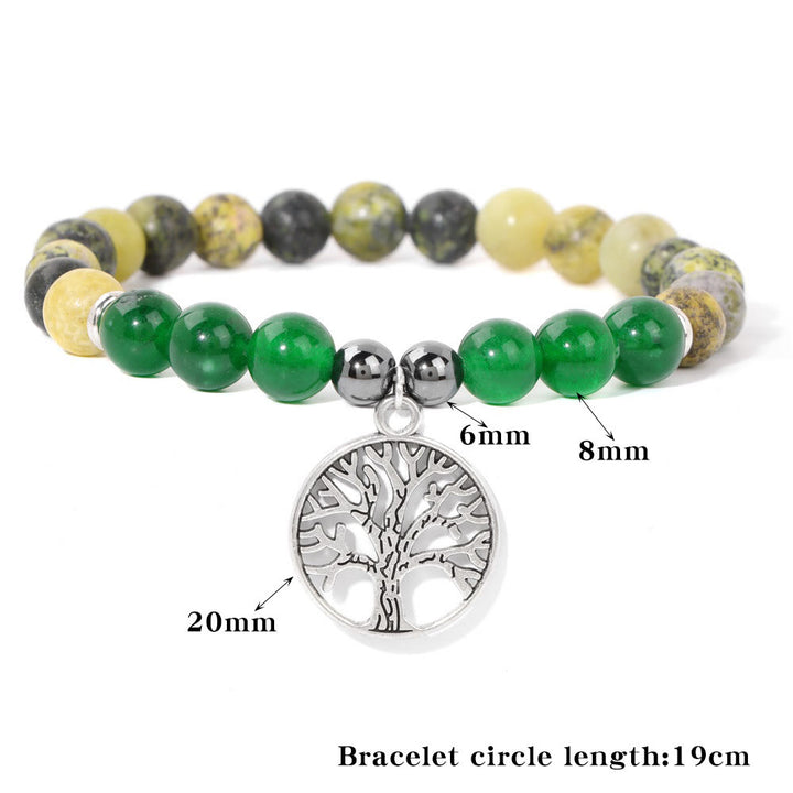 Bracelet pendentif arbre de vie en cristal naturel Olivenorma
