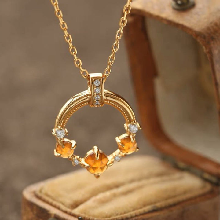 Olivenorma « Magical Sun » – Collier créatif romantique en pierre de soleil avec coucher de soleil 
