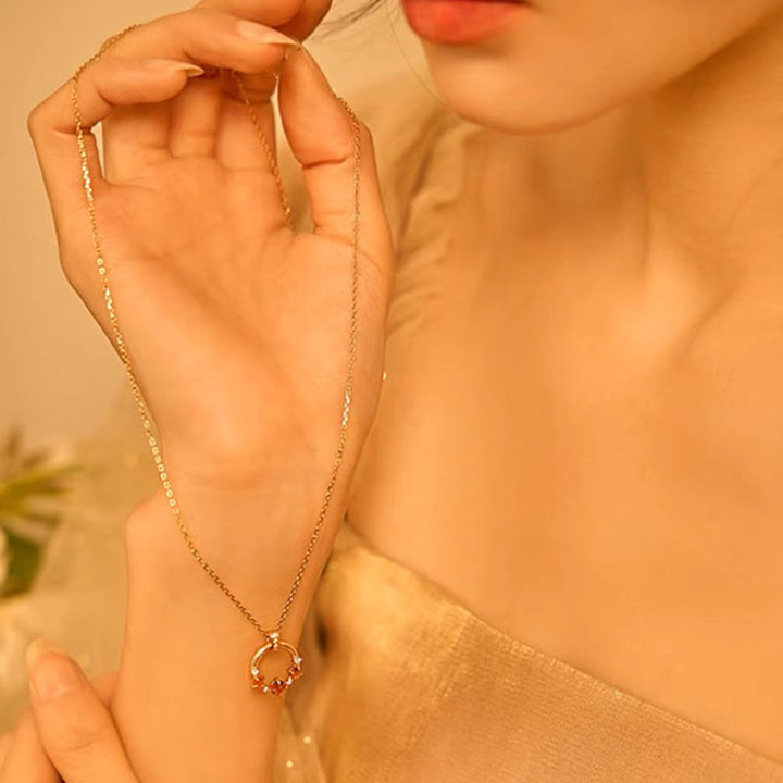 Olivenorma « Magical Sun » – Collier créatif romantique en pierre de soleil avec coucher de soleil 