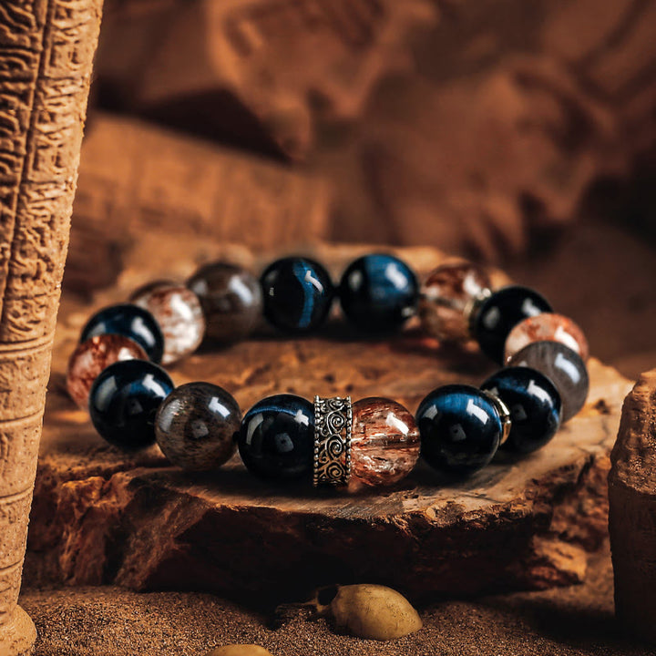 Bracelet Super Seven en or noir pour homme Olivenorma - 17 cm - image 0