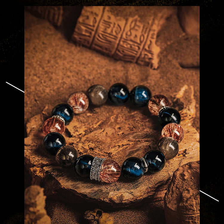 Bracelet Super Seven en or noir pour homme Olivenorma - image 5