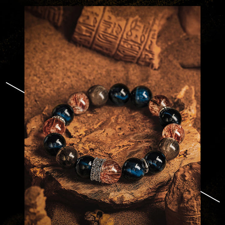 Bracelet Super Seven en or noir pour homme Olivenorma - image 5