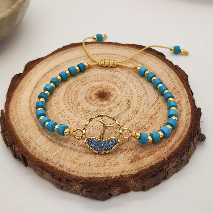 Bracelet Dauphin Saphir Turquoise Olivenorma