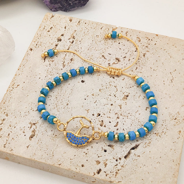 Bracelet Dauphin Saphir Turquoise Olivenorma