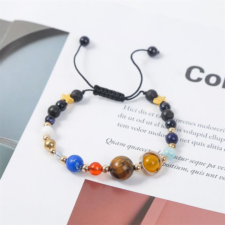 Bracelet en cristal naturel Olivenorma « Système solaire »