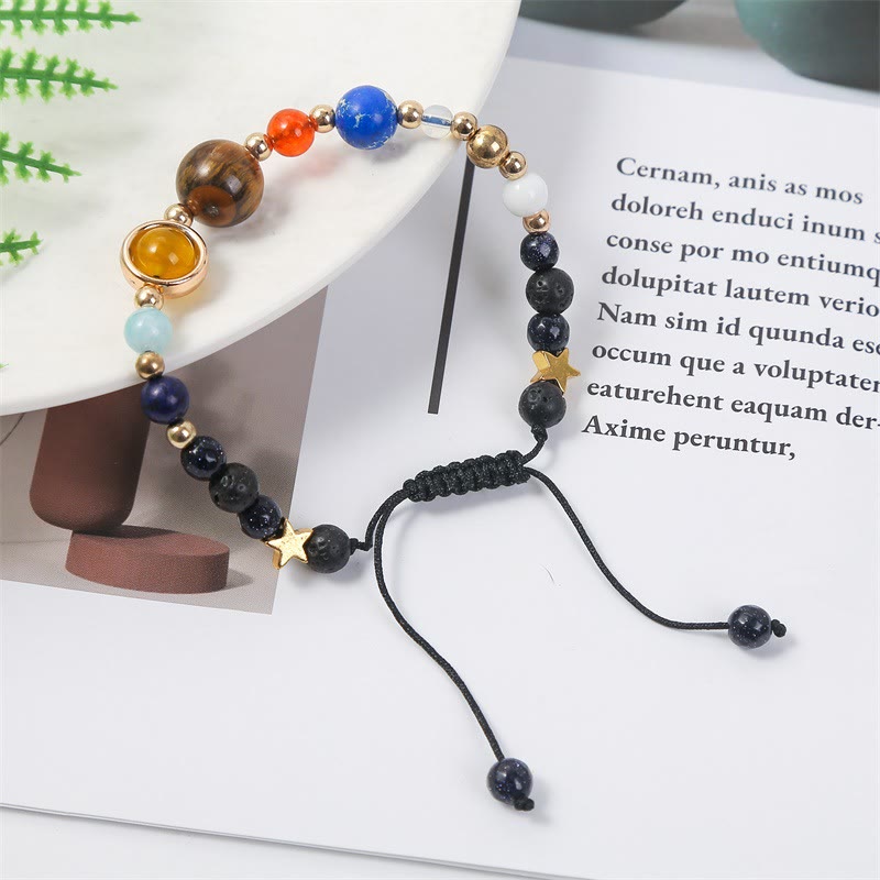Bracelet en cristal naturel Olivenorma « Système solaire »