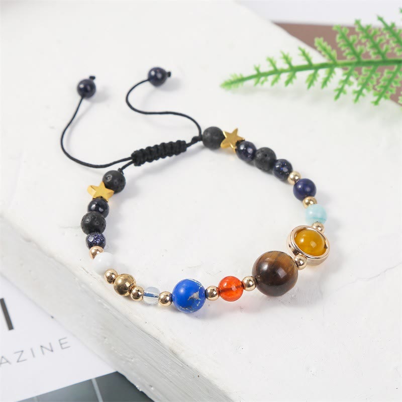 Bracelet en cristal naturel Olivenorma « Système solaire »