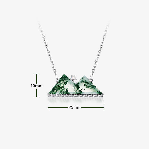 Collier en agate mousse des montagnes Olivenorma