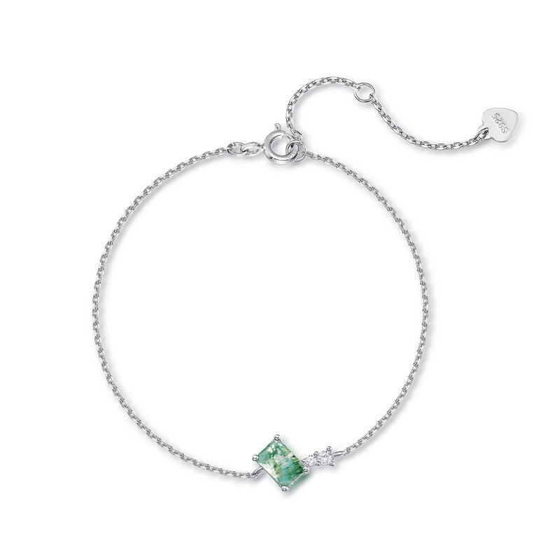 Ensemble de bijoux Olivenorma 3 pièces en agate mousse et zircon blanc - Bracelet - image 8