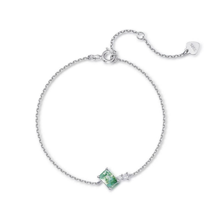 Ensemble de bijoux Olivenorma 3 pièces en agate mousse et zircon blanc - Bracelet - image 8