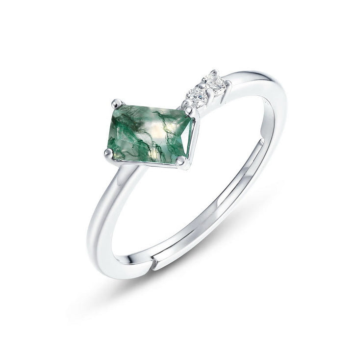 Ensemble de bijoux Olivenorma 3 pièces en agate mousse et zircon blanc - Anneau - image 15