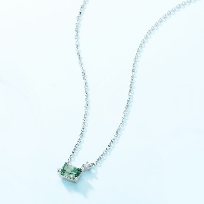 Ensemble de bijoux Olivenorma 3 pièces en agate mousse et zircon blanc - image 4