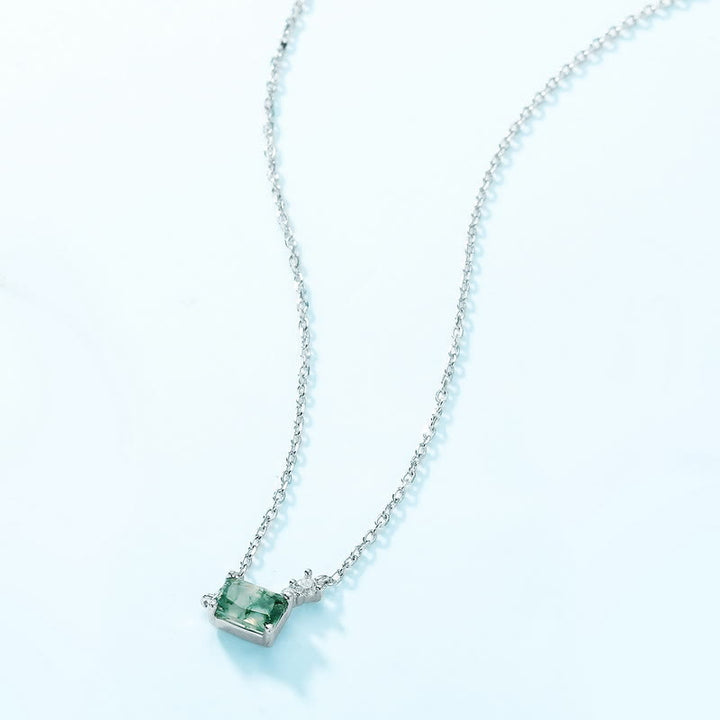 Ensemble de bijoux Olivenorma 3 pièces en agate mousse et zircon blanc - image 4