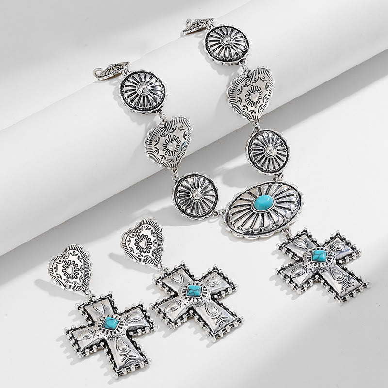 Ensemble de bijoux en alliage de style antique Olivenorma Love Cross - Ensemble de bijoux - image 0