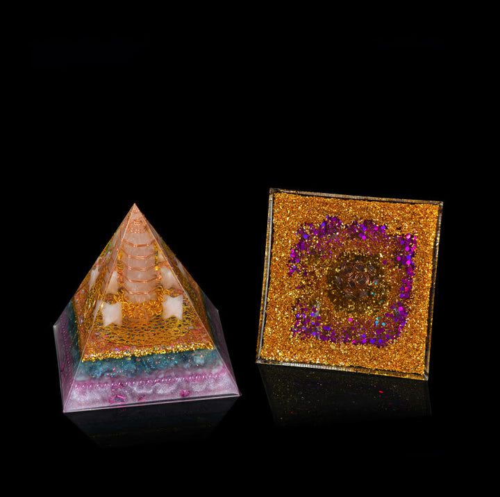 Ornements en cristal naturel Olivenorma Pyramide d'orgone de guérison fonctionnelle