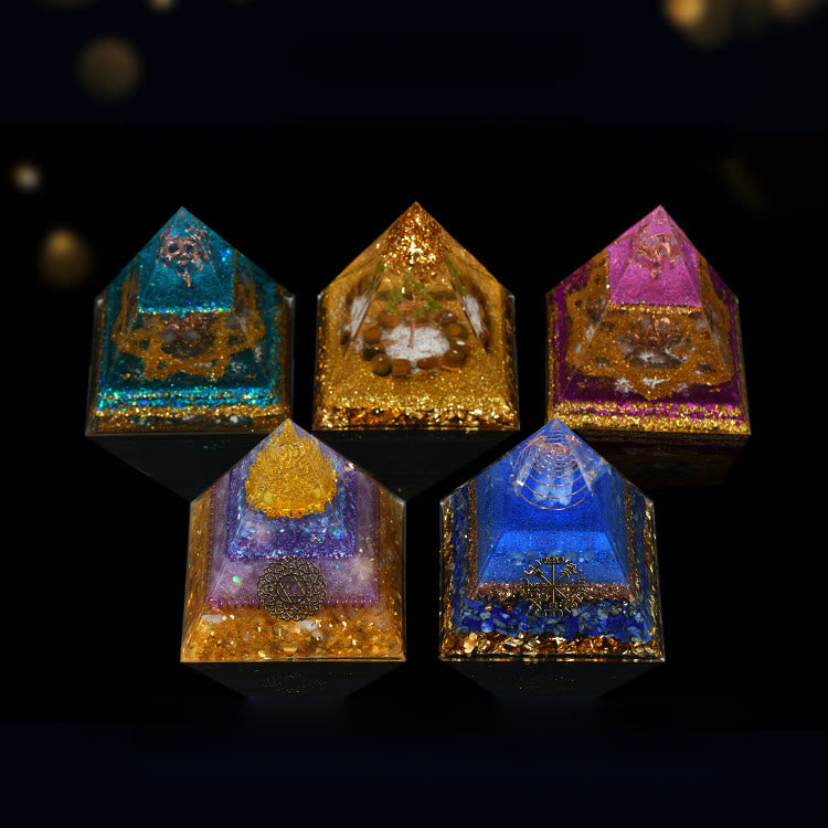 Ornements en cristal naturel Olivenorma Pyramide d'orgone de guérison fonctionnelle