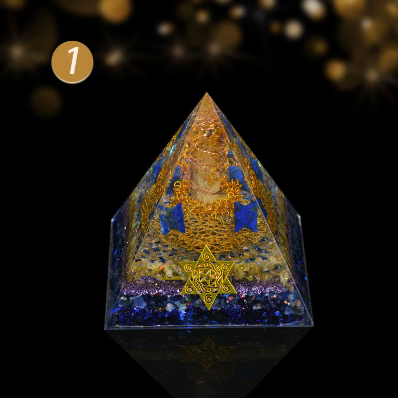 Ornements en cristal naturel Olivenorma Pyramide d'orgone de guérison fonctionnelle