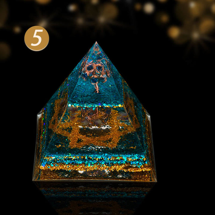 Ornements en cristal naturel Olivenorma Pyramide d'orgone de guérison fonctionnelle