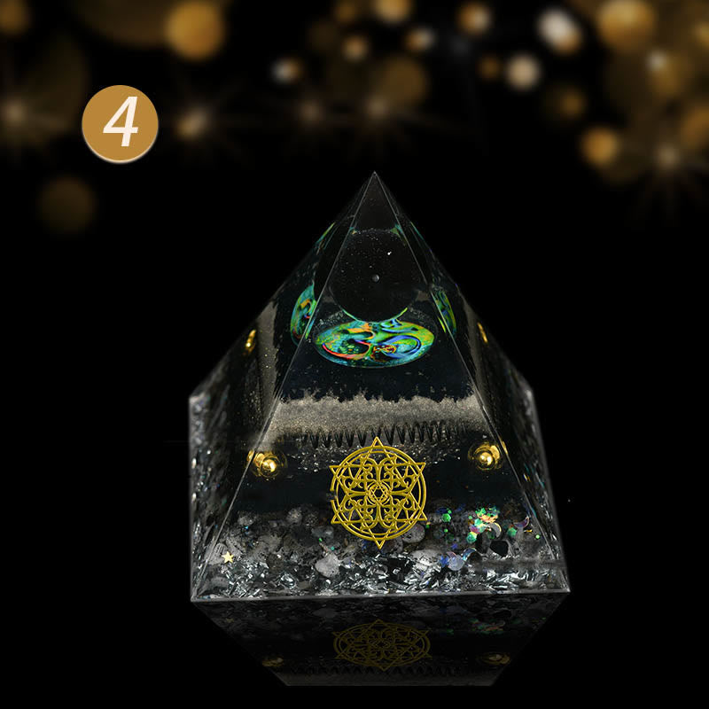 Ornements en cristal naturel Olivenorma Pyramide d'orgone de guérison fonctionnelle