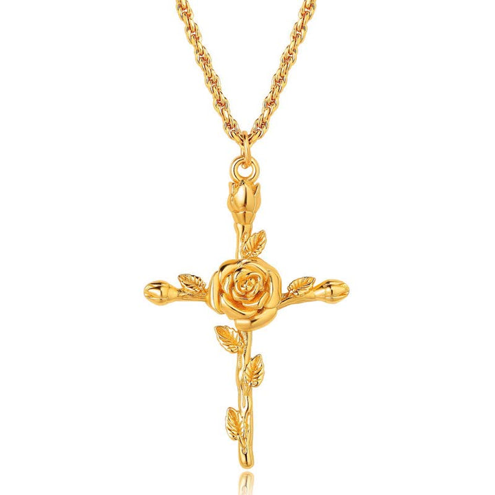 Collier délicat avec fleur de naissance plaquée or 18 carats Olivenorma