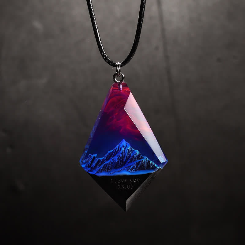 Olivenorma Snow Mountain Northern Lights Bois Résine