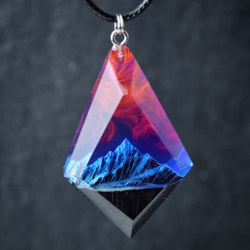 Olivenorma Snow Mountain Northern Lights Bois Résine