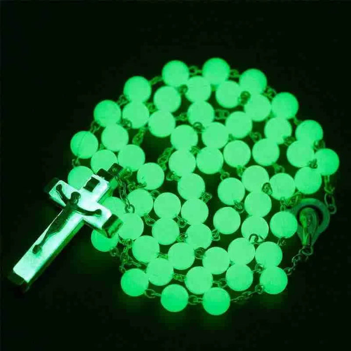Collier chapelet en perles lumineuses de 8 mm Olivenorma