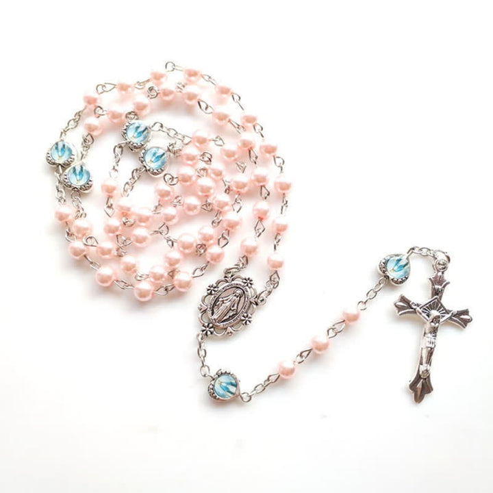 Collier chapelet à longue chaîne avec croix crucifix Olivenorma