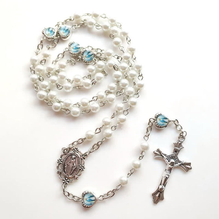 Collier chapelet à longue chaîne avec croix crucifix Olivenorma