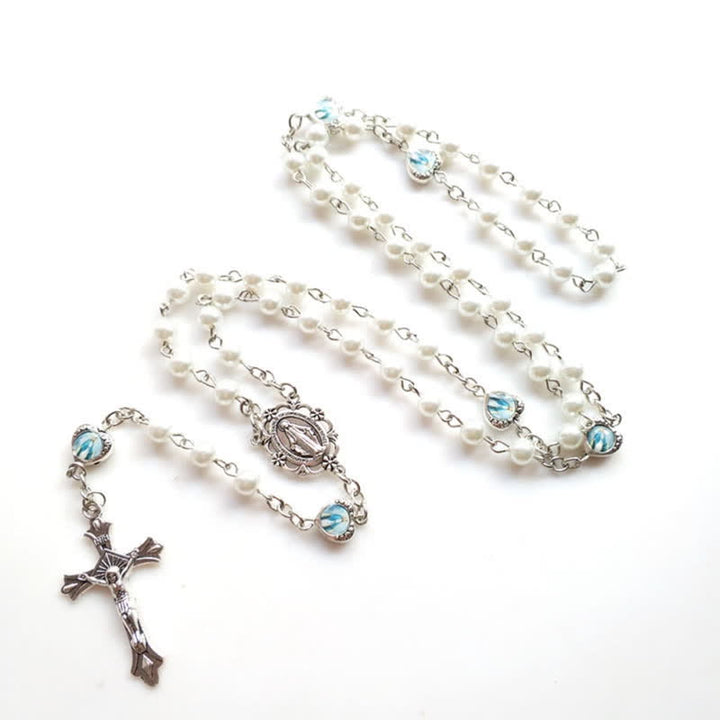 Collier chapelet à longue chaîne avec croix crucifix Olivenorma