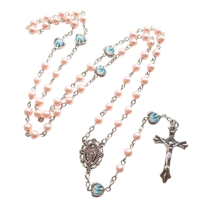 Collier chapelet à longue chaîne avec croix crucifix Olivenorma