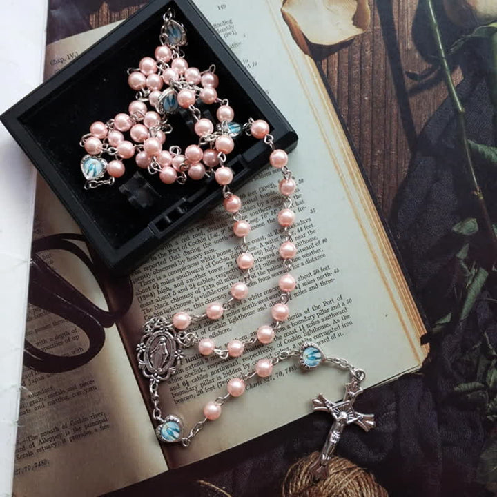 Collier chapelet à longue chaîne avec croix crucifix Olivenorma