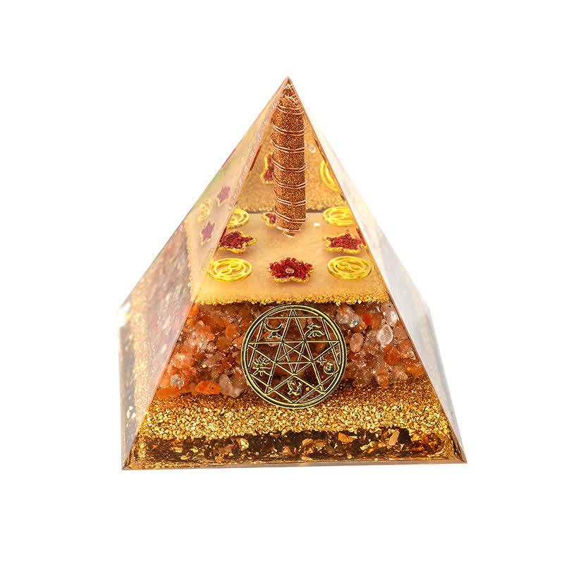 Olivenorma Cinq éléments Métal Bois Eau Feu Terre Orgone Pyramide